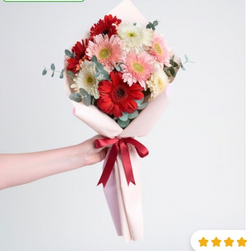 PEMBE BEYAZ RENKLİ CELBERA BUKETİ