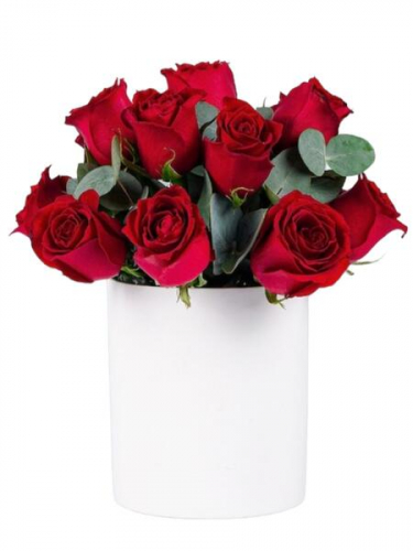 Seramikte 11 Kırmızı Gül